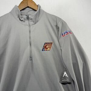 Michigan Panthers Quarter Zip Men's Medium Gray USFL Embroidered Golf Tech NEW